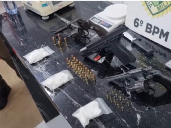 Tr�s homens s�o presos com armas de fogo e coca�na em bar de Ibema