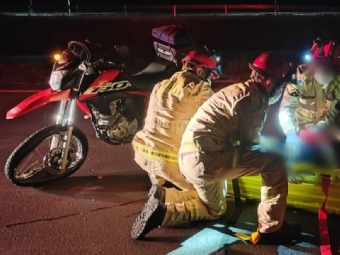 Motociclista colide com carreta BR-467, e fica em estado grave em Toledo