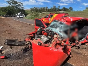 Homem morre e duas crianas ficam feridas em grave acidente na BR-369, em Jandaia do Sul